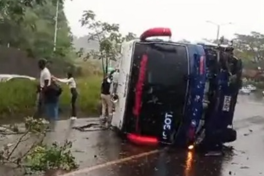 Fuerte accidente se registró en la variante de Ibagué Tolima en Grande